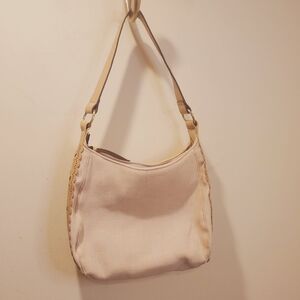 ISAAC MIZRAHI Beige canvas  shoulder  bag